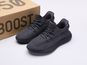 adidas Yeezy Boost 350 V2 Static Black (Reflective) FU9007 Hot New Mens Sneakers