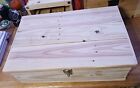 Large Handmade Wooden Storage Box With Lid, Hinges & Clasp
