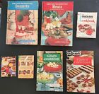 Lot of 8 Vintage 1960s cookbooks~fair condition~Antique~old recipes~mid century!