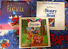 Lot of 3 Disney Masterpiece Laserdiscs Snow White, Fantasia & Beauty & the Beast