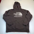 The North Face Hooded Sweatshirt Mens Large Brown Hoodie Pullover Casual
