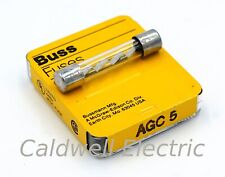 Buss 3AG Glass Cartridge Fuse AGC 5 Amp 32V Fast Blow - Pack of 5