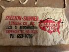 Vintage Carpenters Nail Apron With Hammer Loop Skelton-Skinner Lumber Adv.