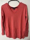 American Eagle Womens Pullover Sweater V Neck Long Sleeve Pink Knit Size XS