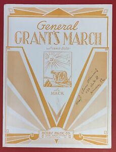 General Grant's March, by E. Mack, 1933, Original Sheet Music, Morris Music Co.