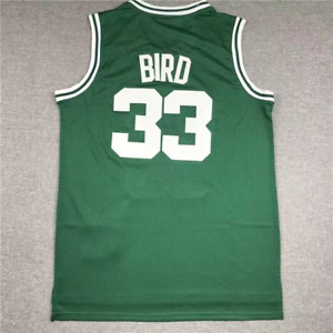 Throwback Boston Mens #33 Bird Basketball Jersey Retro Jersey Stitched-