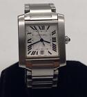 CARTIER TANK FRANCAISE 2302 AUTOMATIC STAINLESS STEEL 28mm WATCH.