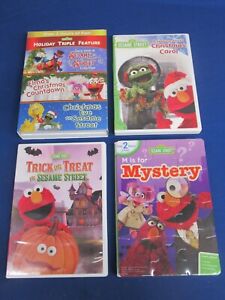 Lof of 6 Sesame Street Movies DVDs Holiday Triple Feature, Mystery & More