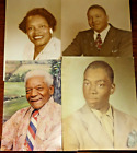 4 Original 1950's 8 x 10 Color Portrait Photos ~ African American Family