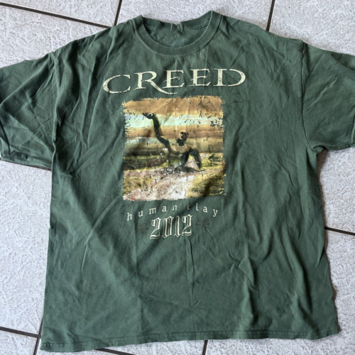 Creed Human Clay Tour Band Gift For Fan S-2345XL Green T-shirt S3911