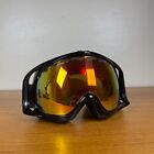 Oakley Crowbar Ski Snowboarding Goggles Black Mirrored Amber Lens