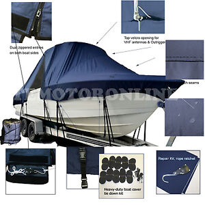 Hydra-Sports 212 CC Center Console T-Top Hard-Top Fishing Boat Cover Navy