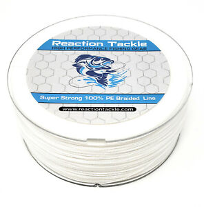 Reaction Tackle High Performance Braided Fishing Line / Braid - White