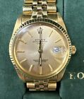 Rolex 15037 Date 34mm 14K Yellow Gold Champagne Dial 1986