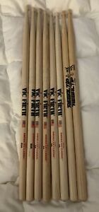 Drum Sticks 4 pair USED Mixed Lot Vic Firth 5A, 85A  Regal Tip 5BX Series