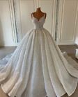 Handmade Gorgeous Rhinestone Wedding Gowns V Neck Backless Vestido De Novia