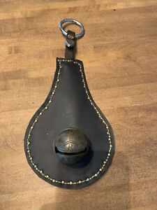 Antique Brass Sleigh Bell - Etched oRo - oWo - Door Chime - Xmas