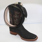 Men Genuine Bull Shoulder Leather Cowboy Western Rodeo BOOTS - With Belt