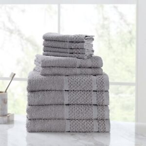 10 Piece Bath Towel Set with Upgraded Softness & Durability,New,Free Shipping