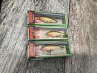 LOT OF 3 Rapala sinking CD-3 G Count Down Gold FISHING LURES TACKLE