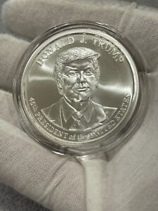 Donald J. Trump 45th President Of The US 2 oz .999 Silver USA I GSM IN A CAPSULE