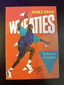 1990 MICHAEL JORDAN Wheaties The Breakfast Of Champions Promo Card -  Bulls HOF
