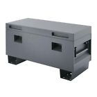 Trinity 36 In. Job Site Box Tool Storage Chest Rust Resistant Powder Coated Gray