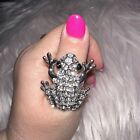 FROG Rhinestone Adorable Ring Collectible Animal Lover Rare Hard To Find Sz 8