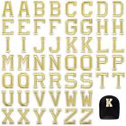 Jongdari Iron on Letters 52 Pcs Alphabet Patches with Ironed Adhesive Decorat...