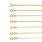 Solid 14K Yellow Gold Box Chain Necklace, Choker chain, 14