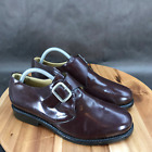 Tauer & Johnson Brown Leather Monk Strap Adjustable Dress Shoes Mens Size 9 2E