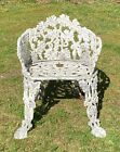 New ListingVintage Victorian Style White Cast Aluminum Garden Patio Chair Seat Grapevine