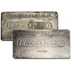 100 oz Silver Bar - Engelhard .999 Fine Random Design