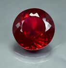 AAA+ Natural Flawless Mozambique Blood Red Ruby Round Loose Gemstone Certified