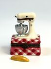 New ListingPorcelain Hinged Trinket Box Electric Mixer With Baguette Bread