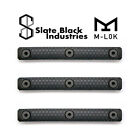 M-LOK rail cover grip panels - 3-pack (Black / 3-slot) For MLOK rails