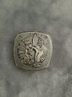 Antique 1920’s DJER -KISS Kerkoff Kissing Fairies Silverplate Compact Mirror