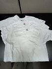 HANES Mens Vintage V-Neck White T Shirts. Single Stitch Lot of 3 Sz Large 42-44