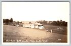 Rice Lake Wisconsin~Hi-Dale Golf Links~Tent~Golfers~1936 RPPC