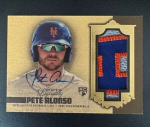 New Listing2019 Topps Dynasty PETE ALONSO Dynastic Deed Game-Used Rookie Patch Auto 1/1