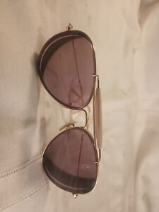 Bausch Lomb Ray Ban Aviator Sunglasses 58mm Vtg 1970's Gold Tone used