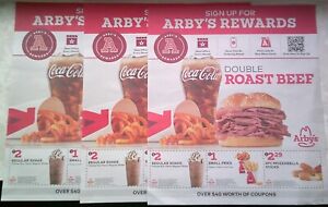 New ListingThree 3 Sheets of Arby's Coupons, Expire 5/31/24.  45 Total Coupons