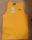 Adidas Men’s Axis 2.0 Tank Top Shirt Yellow IL9271 Gym Workout Size X-Small XS