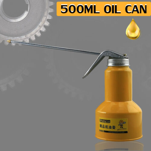 Oiler Can Pump Oil 500ML Metal High Pressure Lubrication Bottle Manual Oil Gun