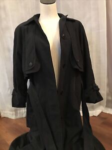 FITZ-Wright Womans trench coat rainovercoat long 10P. lined pockets Belt Classic