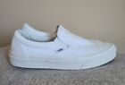 Vans Classic Unisex Slip-on, white with waffle rubber sole M8.5/W10