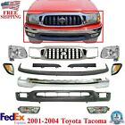 Front Chrome Grille with Black Insert + Bumper Kit For 2001-2004 Toyota Tacoma (For: 2003 Toyota Tacoma)