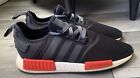 2016 Adidas NMD R1 Core Black White Red Sneakers BB1969 Men Size 11.5