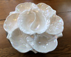 VTG USA California Pottery Lazy Susan White Luster Pearl Leaf Bowls & Turntable