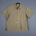 Barbour The Travel Shirt Mens Large Green Check Short Sleeve Button Up